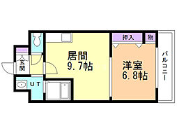 マッシモフエミニール菊水 1LDKの間取図画像