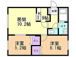 TRELUCE 2LDKの間取図画像
