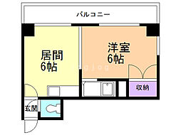 グレースコート昭建 1DKの間取図画像