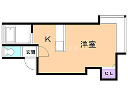 アイビーパレス71 ワンルームの間取図画像