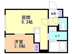 モア南郷 1LDKの間取図画像