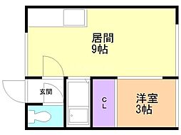 佐藤ハイツ 1DKの間取図画像