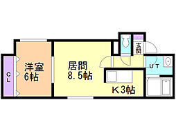 GOLD.ACE 1LDKの間取図画像