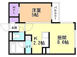 グランドサクセス本郷通 1LDKの間取図画像