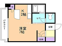 ラフィーネ本郷 1Kの間取図画像