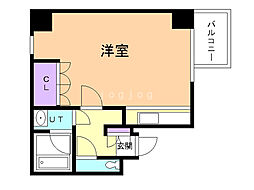 STAGENOAH豊平-5 ワンルームの間取図画像