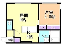 GrandeurL 1LDKの間取図画像