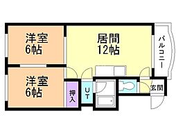 ハイムプロティア 2LDKの間取図画像