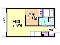 サザンウィンド東札幌 1LDKの間取図画像