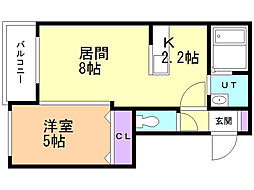 Posh栄通 1LDKの間取図画像