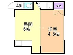 ノースコート 1DKの間取図画像