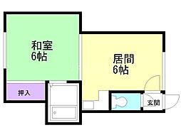 コーポ清和 1DKの間取図画像