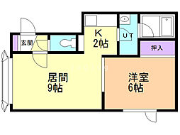 プレステージ21 1LDKの間取図画像