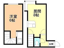 GraciasGashin2 1LDKの間取図画像