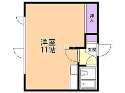 ＨＳ925 4階ワンルームの間取り