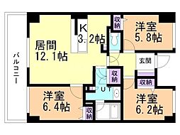 間取図画像 3LDK