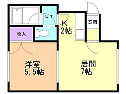 ティファニーＺ 4階1LDKの間取り