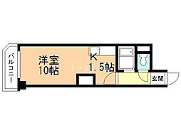 ウエルス平岸 3階1Kの間取り