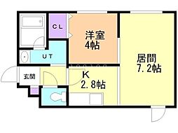 ＨＯＰＥ月寒中央Ｂ棟 5階1LDKの間取り