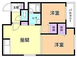 間取図画像 2LDK