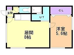 コーポひろた 1LDKの間取図画像