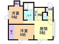 セレーネ25 2LDKの間取図画像