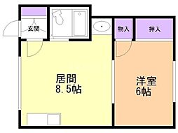 パニエ 1LDKの間取図画像