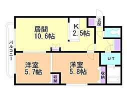 間取図画像 2LDK