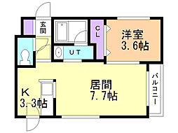 間取図画像 1LDK