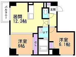エストレーラ澄川 2LDKの間取図画像