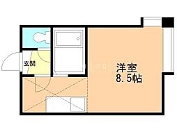 きらり豊平 ワンルームの間取図画像