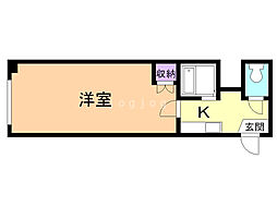 SUNLINE白石駅 1Kの間取図画像