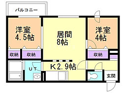 間取図画像 2LDK