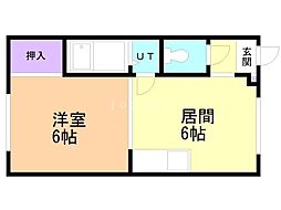 アドバンスコーポA 1DKの間取図画像