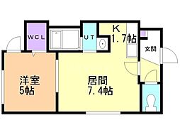 ラグジースペース 1LDKの間取図画像
