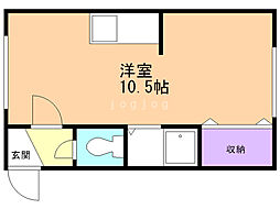 コーポ・シャロン ワンルームの間取図画像