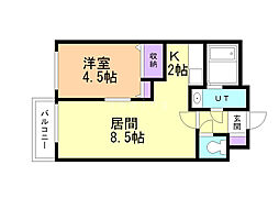ステラひばりが丘 1LDKの間取図画像