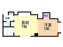 サンジェーヌ 1DKの間取図画像