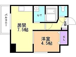 センチュリーガーデン 1DKの間取図画像