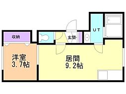 ヴィヴレ平岸 1LDKの間取図画像