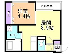 GRANDMAISON福住 1LDKの間取図画像