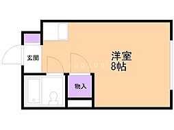 ベル豊平 1Kの間取図画像