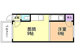 カサデューク平岸41 1LDKの間取図画像