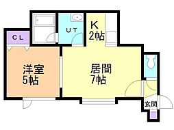 ロアール 1LDKの間取図画像