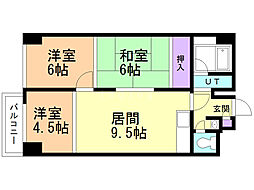 エルカミノ平岸 2LDKの間取図画像