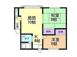 フィールドコートB 2LDKの間取図画像