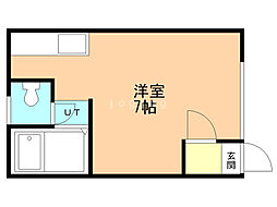 ブレス5 ワンルームの間取図画像