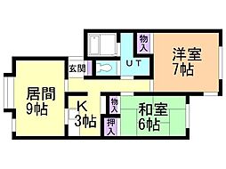 ミオ・アーク平岸 2LDKの間取図画像