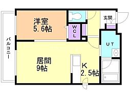 belleforet 1LDKの間取図画像