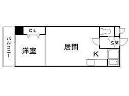 コトン月寒中央 1LDKの間取図画像